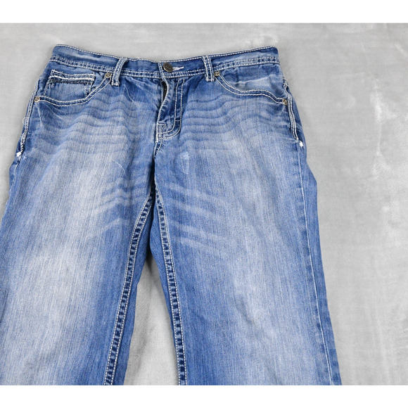 BKE Buckle Derek Men's Jeans 32R (31x30 Meas) Blue Denim - Picture 4 of 11